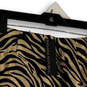 NWT Womens Black Gold Animal Print Flat Front Pull-On Mini Skirt Size 2 image number 3