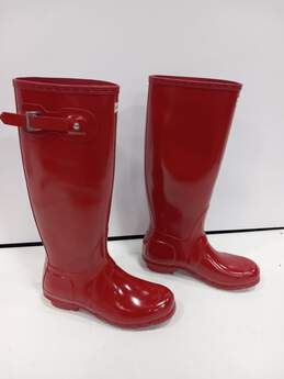 Women's Hunter Red Original Tall Gloss Rain Boots Size 9 alternative image
