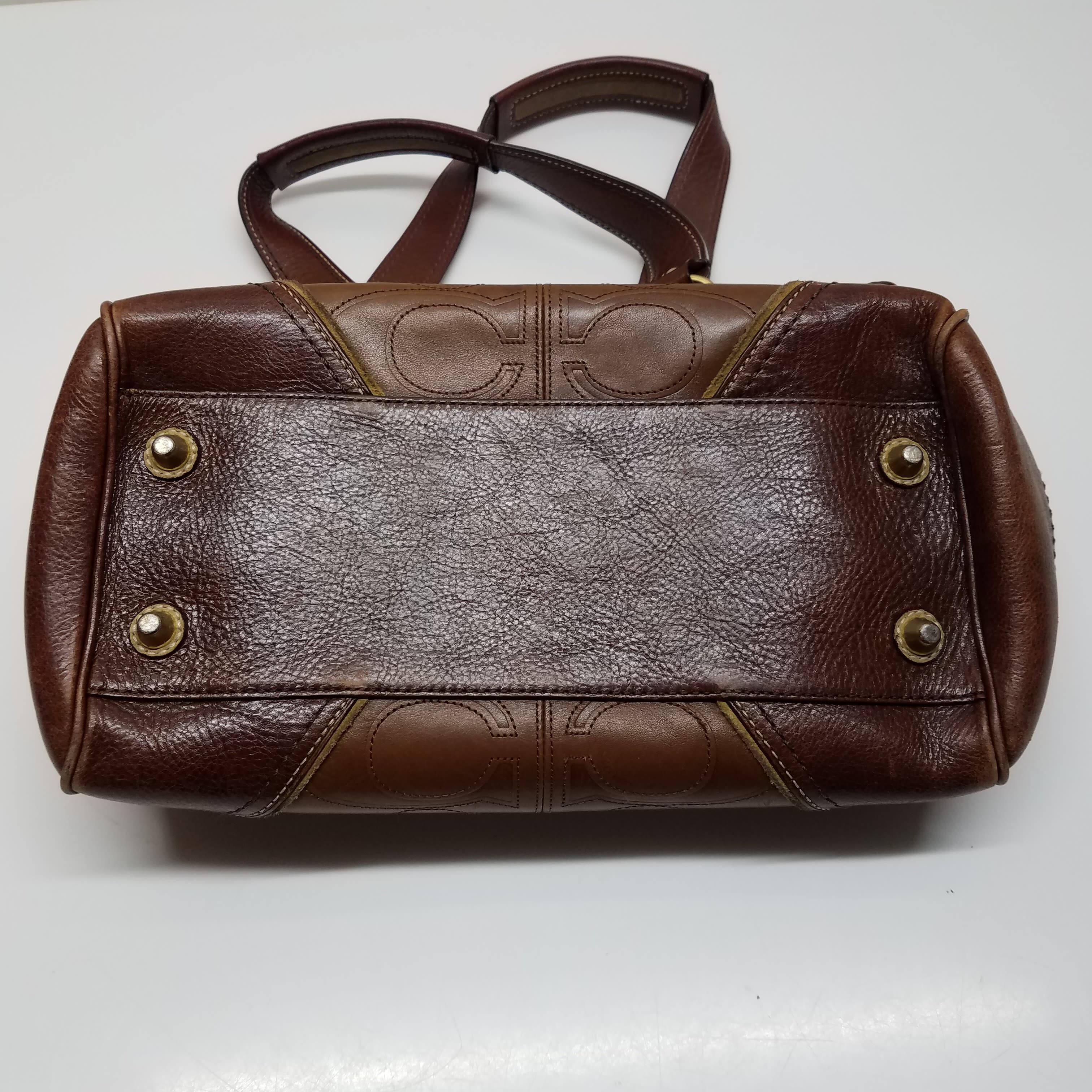 Coach Ostrich leather brown handbag – Champagne Taste Home
