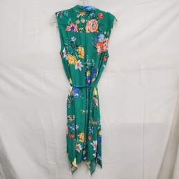 Anthropologie Rory WM's Maeve Long Green Floral Sleeveless Shirt-Dress  Sz. 12 alternative image