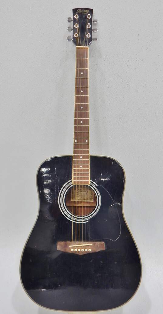 Ibanez Brand PF4JP-BK-14-01 Model Black Acoustic Guitar w/ Gig Bag and Accessories image number 1