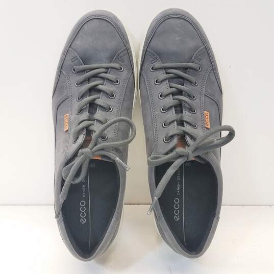 Ecco Gray Nubuck Leather Lace Up Sneakers Shoes Men's Size 14 M image number 7