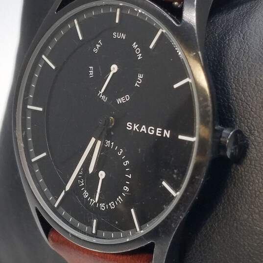 Skagen Denmark SKW6265 40mm St. Steel Sub-Dial Calendar Analog Watch 41.0g image number 3