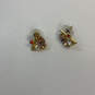 Designer J. Crew Gold-Tone Multicolor Crystal Cut Stone Stud Earrings image number 3