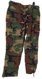 Womens Green Brown Camouflage Flat Front Straight Leg Cargo Pants Size XL image number 1