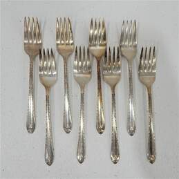 Set of 8 Wm. Rogers & Son Exquisite 1940 Flatware Silverplate DINNER FORKS