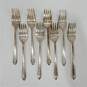 Set of 8 Wm. Rogers & Son Exquisite 1940 Flatware Silverplate DINNER FORKS image number 1