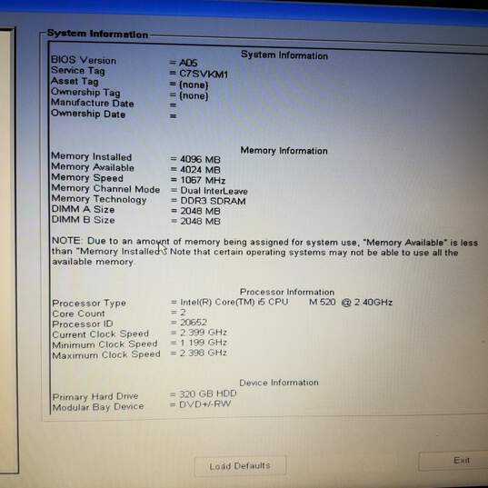Dell Latitude E6410 Intel Core i5@2.4GHz Storage 320GB Memory 4GB Screen 14 Inch image number 5