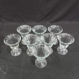 Set of 8 Vintage Glass Parfait Dishes