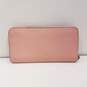Coach Pebble Leather Continental Wallet Coral image number 2