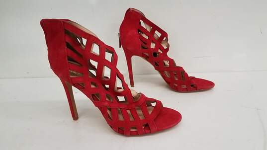 Vince Camuto Tatiana Red Suede Heels Size 7.5 image number 1