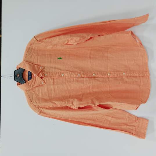 Men's Squash Orange Button-Up Shirt Sz L NWT image number 1