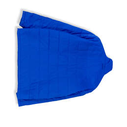 Mens Blue Long Sleeve Pockets Collared Full Zip Puffer Jacket Size XL alternative image