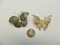 Vintage Sterling Silver Filigree Butterfly Brooches 14.6g image number 4