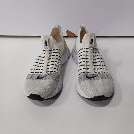 Men’s Nike White React Phantom Run Flyknit 2 Running Shoes Sz 10 image number 1