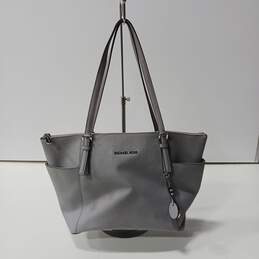 Michael Kors Gray Leather Tote Purse