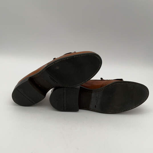 Mens Bridgeton Brown Leather Almond Toe Slip-On Tassel Dress Shoes Sz 9.5 D image number 6
