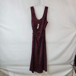 I.N.C. Burgundy Sleeveless Belted Dress WM Size L NWT