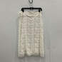 Womens White Lace Overlay Elastic Waist Straight & Pencil Skirt Size 10 image number 1