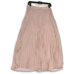 Express Womens Pink Elastic Waist Ruffle Pull-On Maxi Skirt Size M/M alternative image