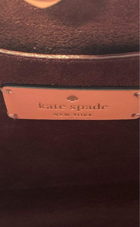 Kate Spade Pebble Leather Talia Triple Compartment Satchel Peachy Rose image number 5