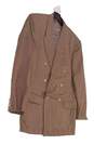 Mens Brown Plaid Long Sleeve Notch Collar Blazer Jacket Size 40/33R image number 1