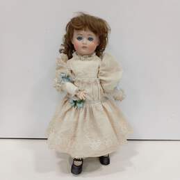 Vintage 18 Inch Porcelain Fashion Girl Doll