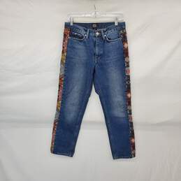 BDG Blue Cotton Distressed High Rise Straight Leg Jeans WM Size 27