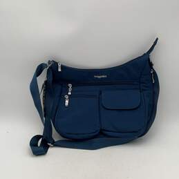 NWT Baggallini Womens Blue Adjustable Strap Zipper Crossbody Bag Purse