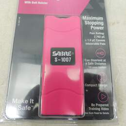 Sabre 3.8 Million Volt Pink Stun Gun W/ LED Flashlight S-1007 NEW/SEALED alternative image