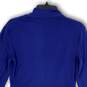 Womens Blue Surplice Neck Long Sleeve Pullover Wrap Dress Size Medium image number 4