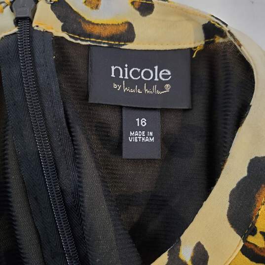 Nicole by Nicole Miller Open Sleeve Zip Back Dress Size 16 image number 3