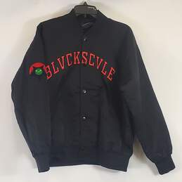BLVCKSCVLE Men Black Graphic Jacket S