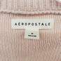 Aeropostale Light Pink Cotton Blend Cable Knit Cropped Sweater WM Size M NWT image number 3