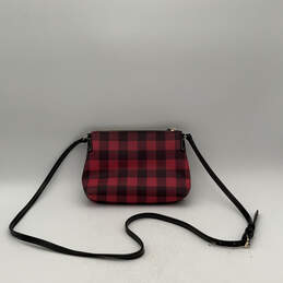 Womens Red Black Buffalo Plaid Inner Pockets Adjustable Strap Crossbody Bag alternative image