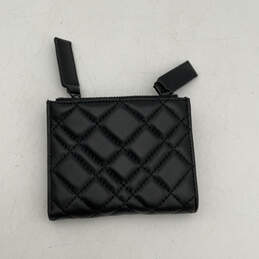 Womens Black Leather Quilted Multiple Card Holder Zipper Bi-Fold Wallet alternative image