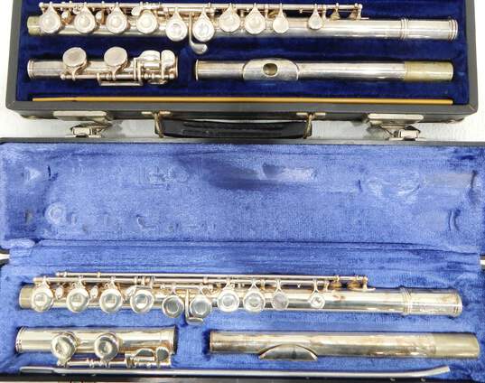 Gemeinhardt Model 2SP and F. A. Reynolds Medalist Model Flutes w/ Cases (Set of 2) image number 1