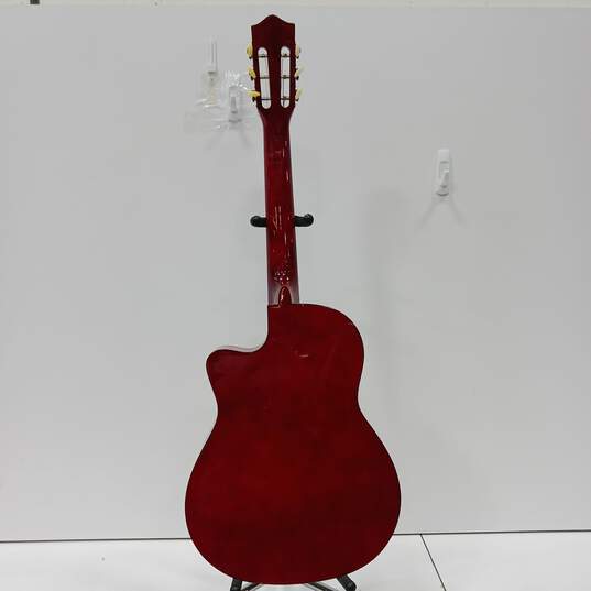 Red & Black Ponu Acoustic Guitar image number 2