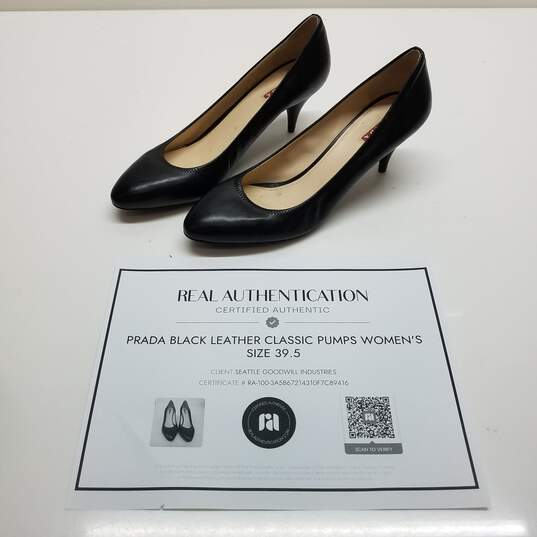 AUTHENTICATED WMNS PRADA CLASSIC PUMPS SIZE 39.5 image number 1