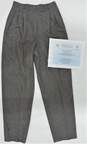 Vintage Gucci Women's Grey Wool High-Rise Pleated Trousers Size 42 W/COA image number 1