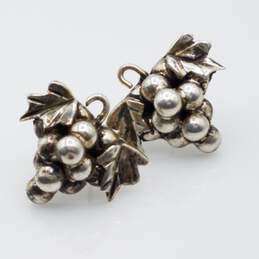 Vintage 925 Silver Mexico Earrings Pierced 3/4in 12.46g