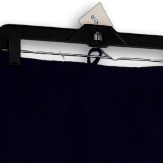 Womens Blue Flat Front Elastic Waist Pockets Drawstring Mini Skirt Size S image number 4