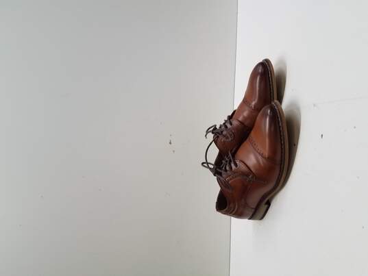 Stacy Adams Kids Dickenson Cap Toe Lace Up Oxford Little/Big Kid Shoes (Cognac) Size 2M image number 3