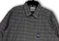 NWT Womens Gray Plaid Long Sleeve Collared Slim Fit Button-Up Shirt Size XL image number 3
