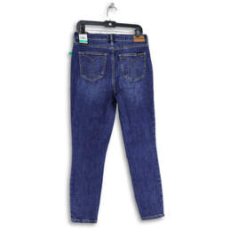 NWT Womens Blue 5-Pocket Design Medium Wash Skinny Leg Jeans Size 12 alternative image