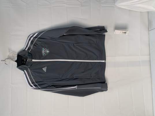 Men's Grey Adidas Track Jacket Size: Medium image number 1