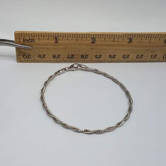 14k White Gold Twist Bracelet 2.9g image number 6