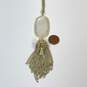 Designer Kendra Scott Gold-Tone Mother Of Pearl Tassel Pendant Necklace 41.5g image number 3