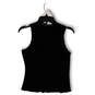 NWT Womens Black Lace Mock Neck Sleeveless Pullover Blouse Top Size XS image number 2