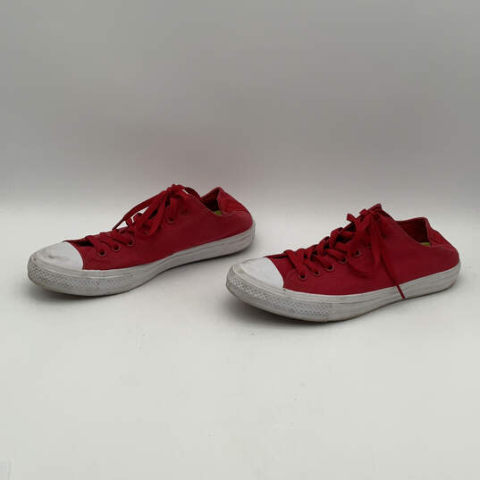 Unisex Chuck Taylor All Star II OX Red Lace-Up Sneaker Shoes Size M10 W12 image number 4